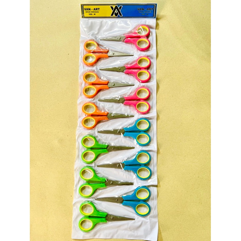 

(12 PCS) GUNTING KECIL RENTENG WARNA WARNI VAN ART