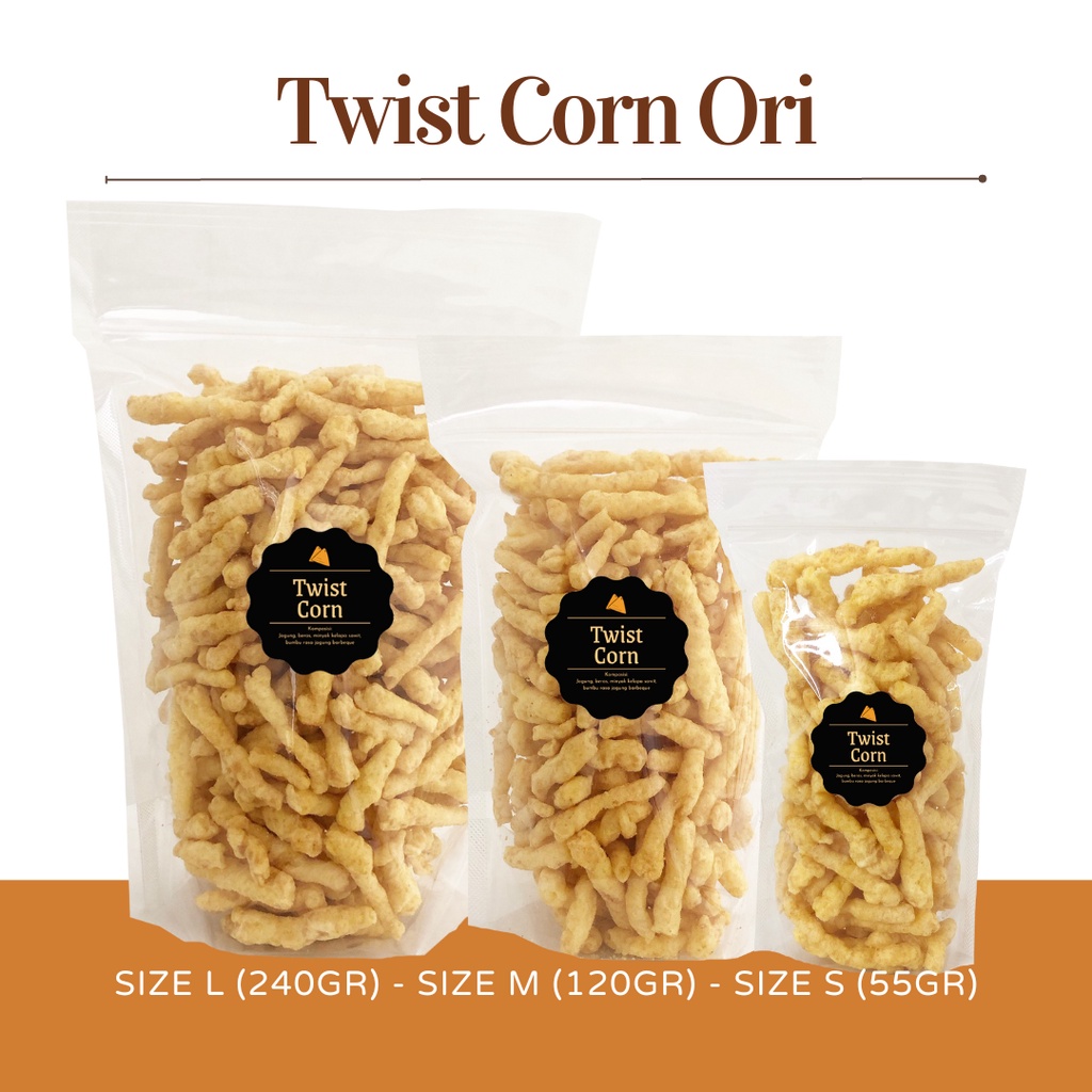 [DELISH SNACKS] Twist Corn Ori / Balado (L) 240gr / Snack Cemilan Camilan Makanan Enak Asin Gurih / Cheetos