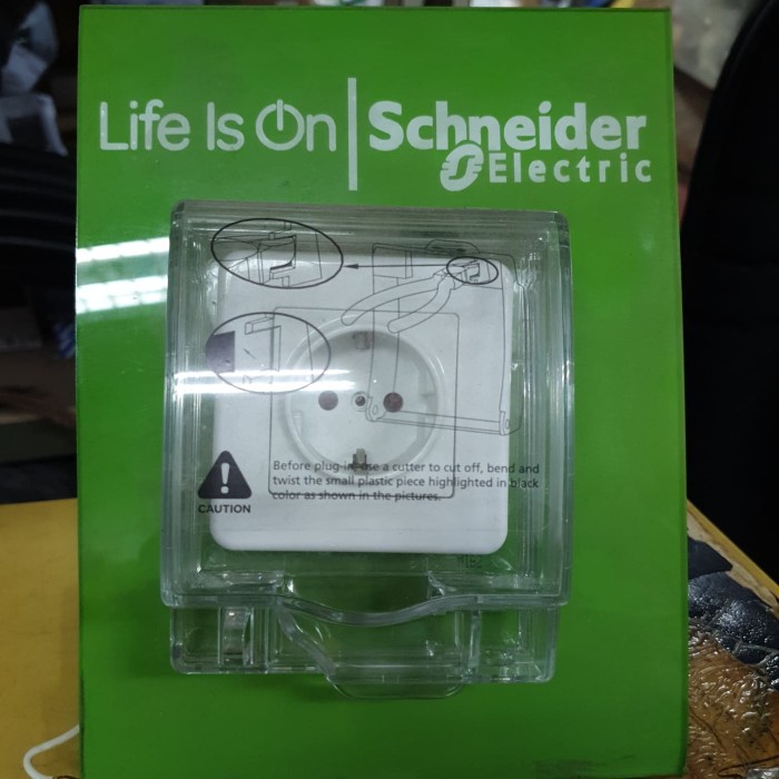 Tutup cover stop kontak waterproof bening - schneider