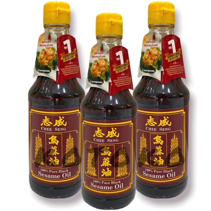 

Chee Seng Pure Bla Sesame Oil / Nyak Wijen Hitam Pagoda 320Ml