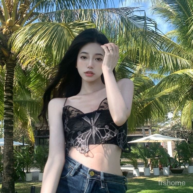 FRS HOME/Kamisol Keinginan Murni Kupu-kupu / Pakaian Dalam Wanita / Desain / Atasan Resor Pantai