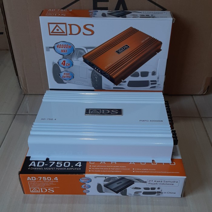 Terlaris Power Ads 750.4 Power Mobil 4 Channel Amplifier Ads 750.4
