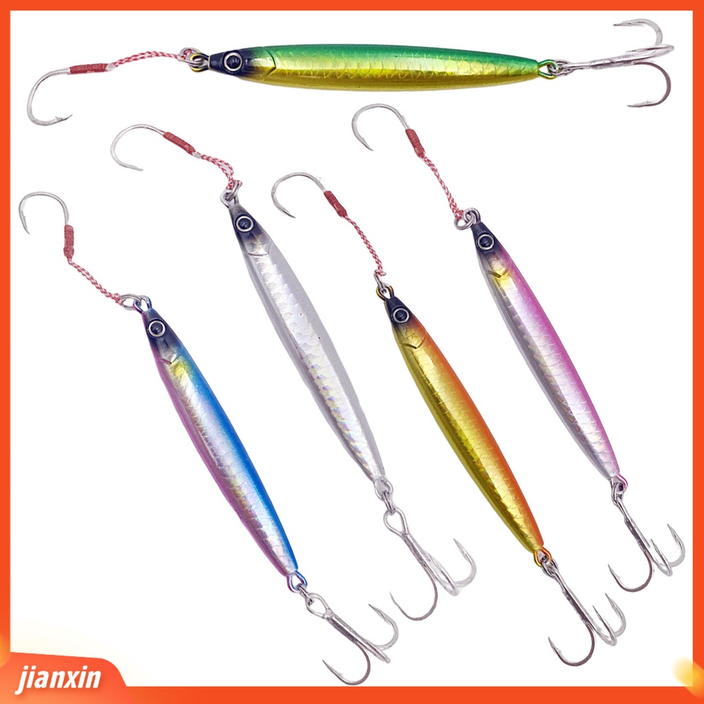 [Jianxin] 8cm/30g Umpan Buatan Dengan Bulu Kait Tajam Realistis Anti-Korosi Memancing Tenggelam Bertengger Memimpin Ikan Palsu Memikat Memancing Luar Ruangan