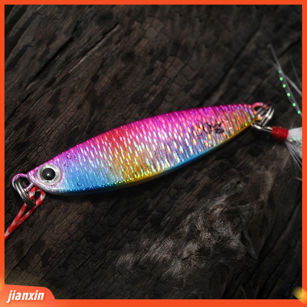 [Jianxin] 15g/20g Umpan Pancing Tajam Treble Hook Warna Terang 3D Mata Simulasi Desain Ikan Menarik Logam Penetrasi Kuat Jigging Lure Perlengkapan Memancing