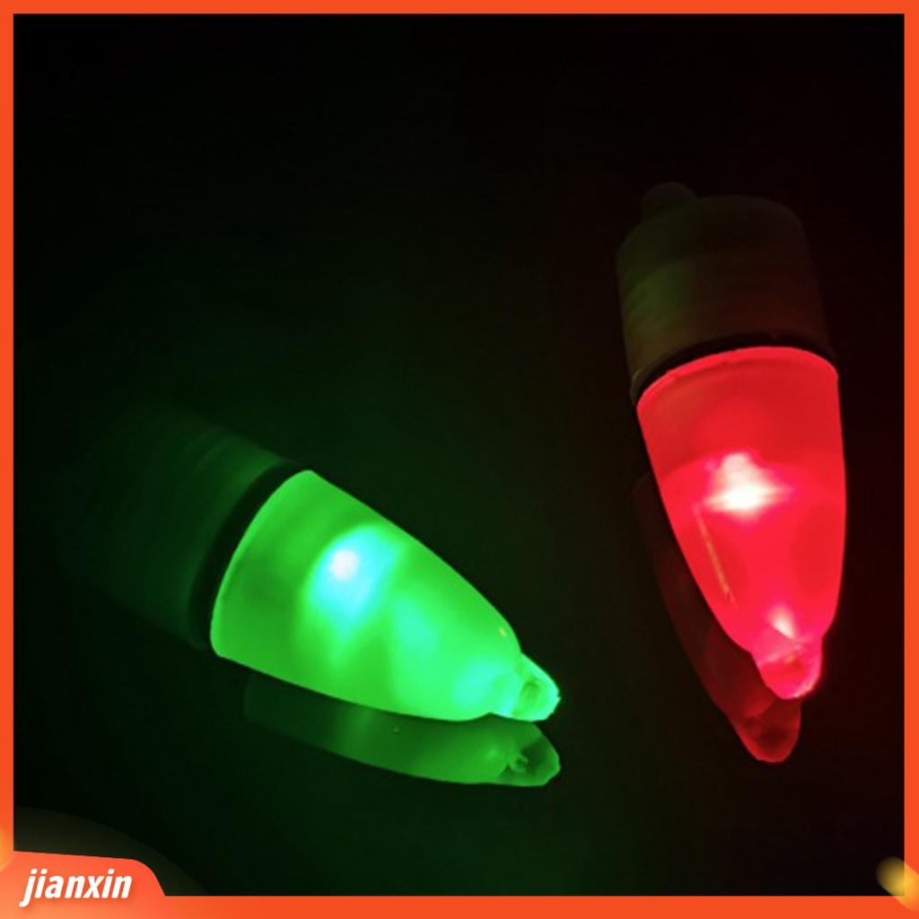 [Jianxin] 10pcs / Set Bel Alarm Gigitan Ikan Luminous Bahan ABS Untuk Joran Pancing