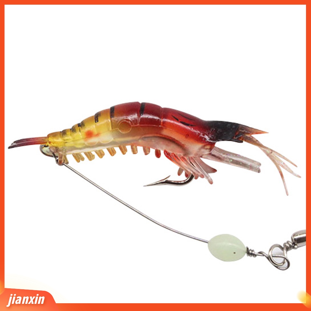 [Jianxin] 9cm Umpan Pancing Buatan Bentuk Udang Bahan Silikon Lembut Ukuran Mini