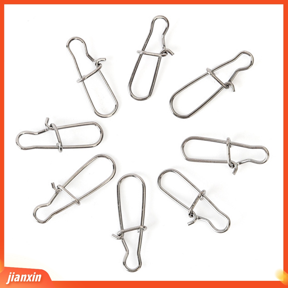 [Jianxin] 100pcs Kili-Kili Pancing Barrel Swivel Bahan Stainless Steel