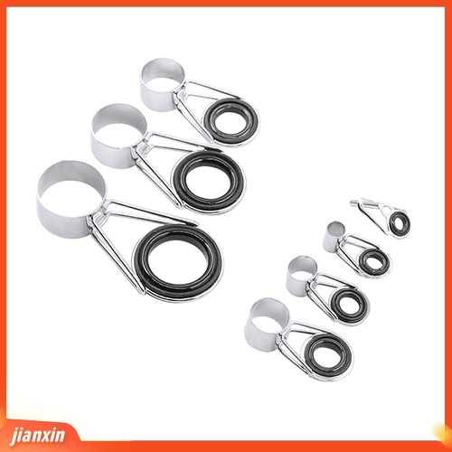 [Jianxin] 7pcs / Set Cincin Joran Pancing Ukuran Campur