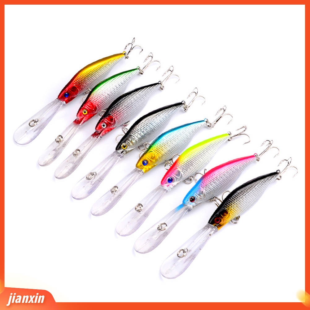 [Jianxin] Umpan Pancing Hard Bait Bentuk Ikan Imitasi Mata 3d Bahan Plastik Ukuran 11.5cm