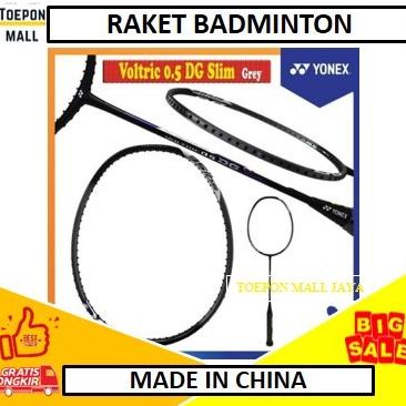 Raket Badminton Yonex Voltric 0.5Dg Slim 35Lbs+Senar Bg66 Original Nadinealmirastore