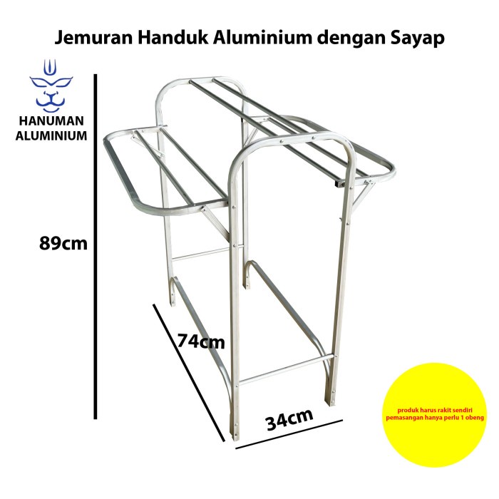Terlaris Jemuran Handuk Aluminium / Jemuran Handuk Aluminium Sayap