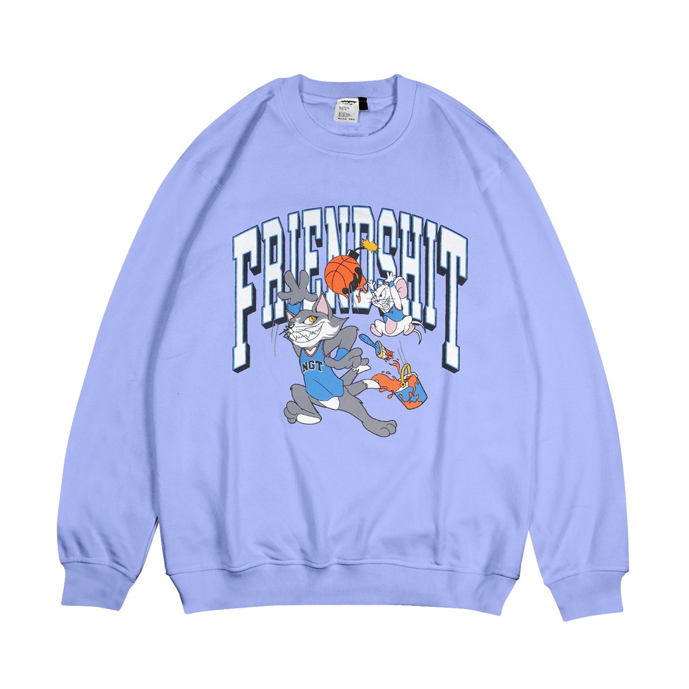 び Naughty Badclub Blue Crewneck Friendshit PRODUK KEREN 32P