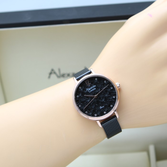 DISKON SPESIAL ALEXANDRE CHRISTIE AC 2728 ROSEGOLD BLACK. ORIGINAL TERBARU