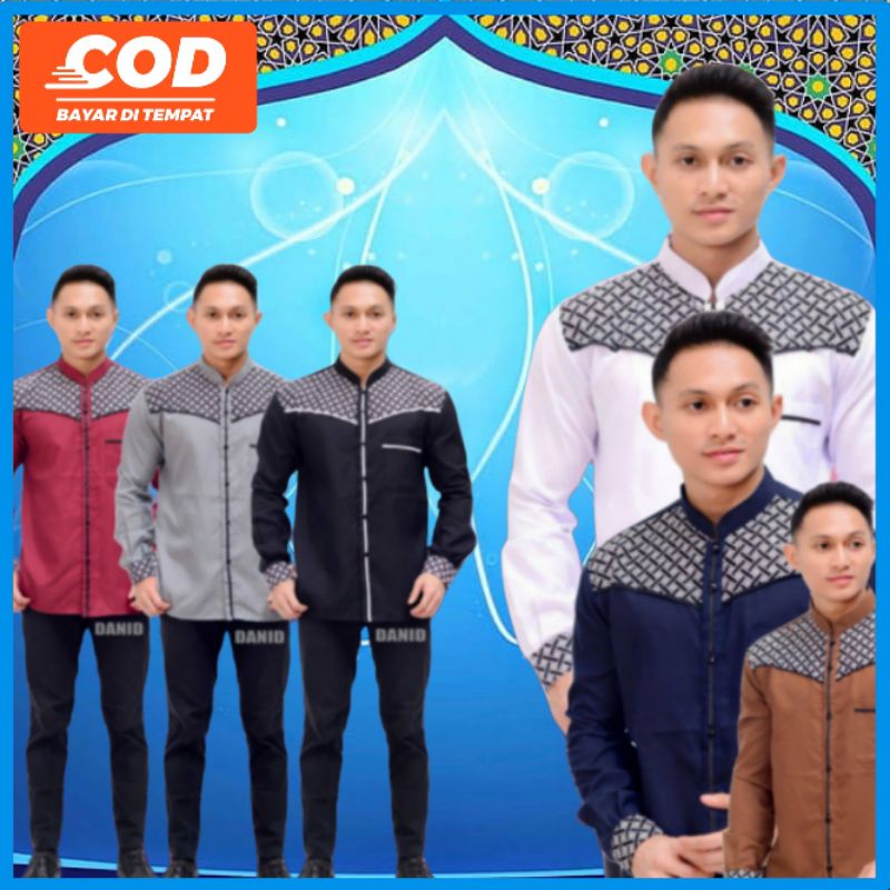 Baju koko kombinasi | baju kurta kombinasi dewasa lengan panjang