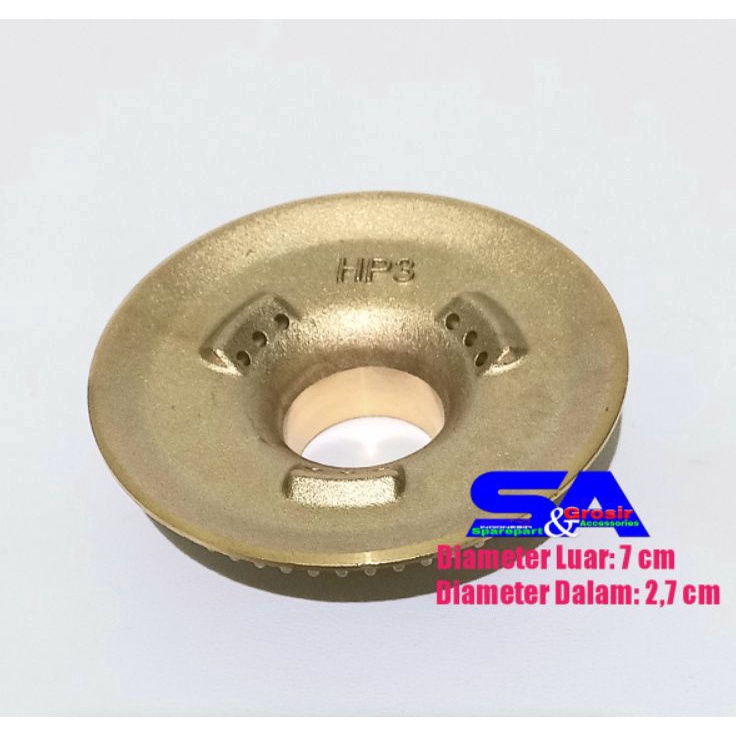 Burner ORI HP3 / Original Tungku Api / Pengapian / Kuningan Kompor Gas Hitachi HP3 - Spare Part