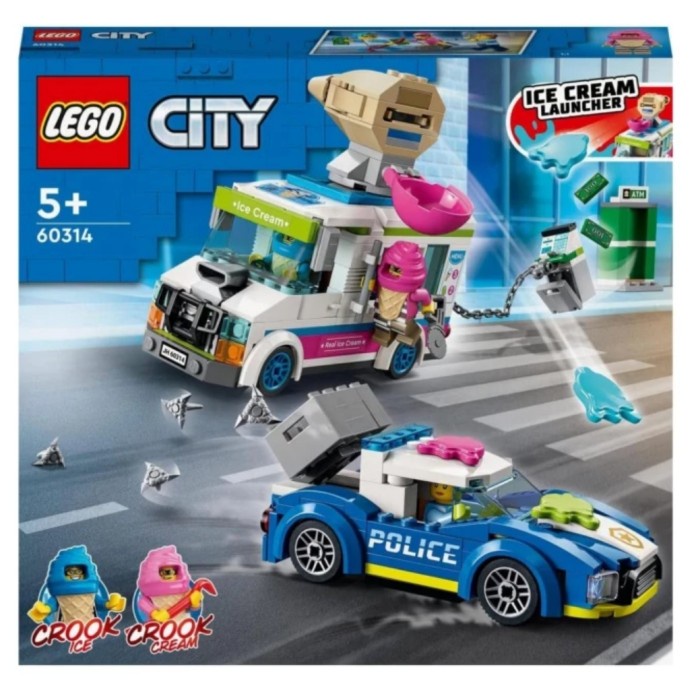 DISKON SPESIAL LEGO 60314 CITY ICE CREAM TRUCK POLICE CHASE PARTOUT POLICE CAR ONLY TERMURAH