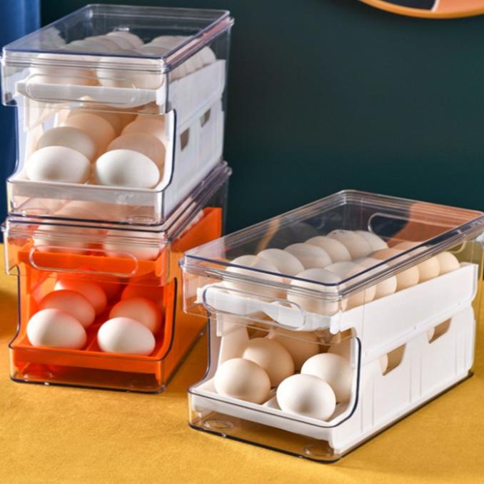 Rak Telur Susun Laci Kotak Telur Tingkat Isi 24 Telur Premium Egg Box