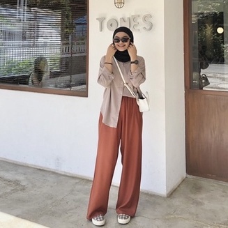 RAABIHA Shakila Kulot Highwaist | Kulot Full Karet | Kulot Panjang