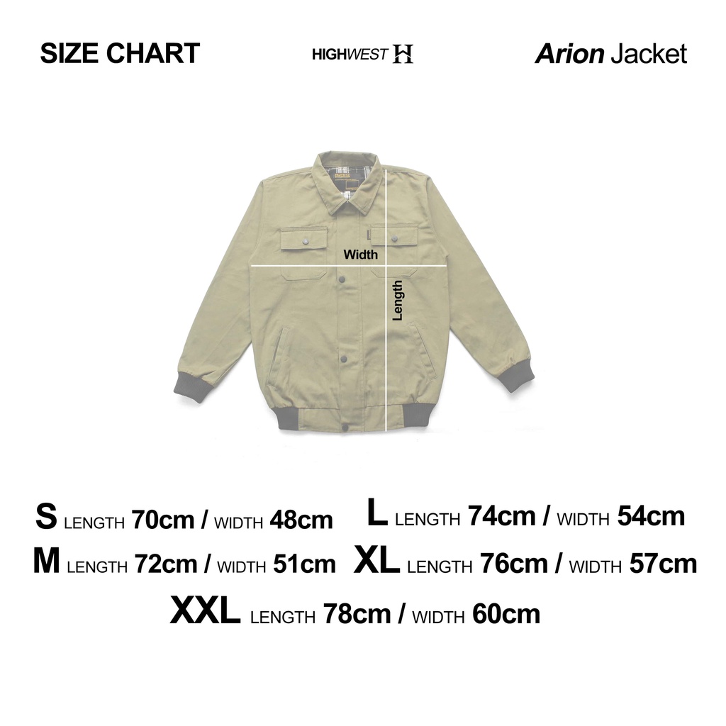 (3 Warna) Hghwest Arion Jacket Cotton Twill 100%