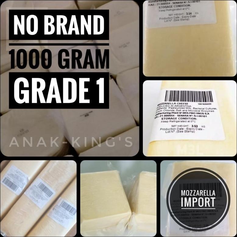 

Keju Mozzarella 1 kg Import NoBrand Grade 1 Halal