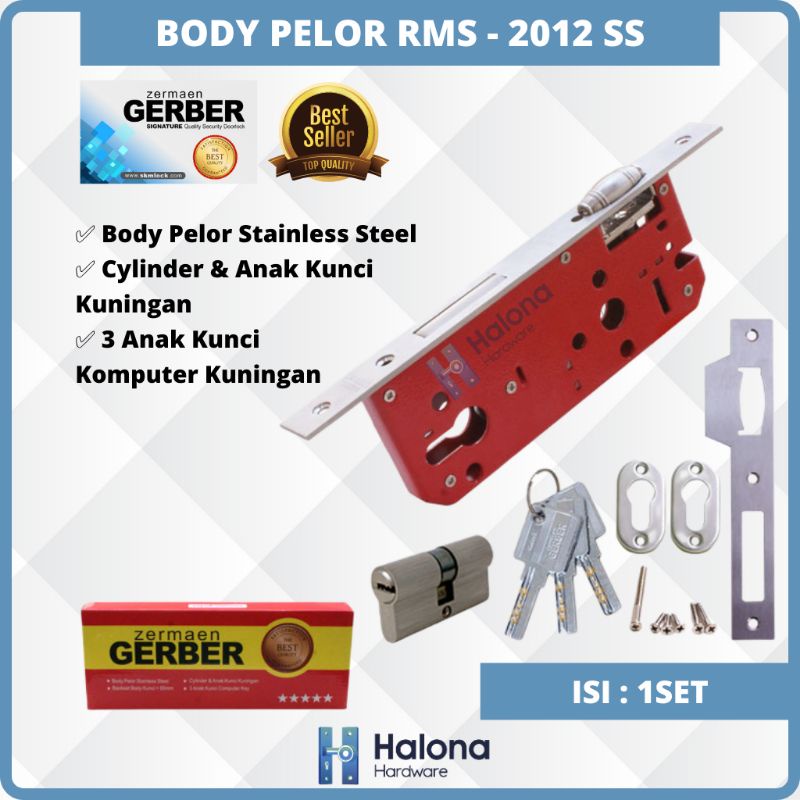BODY KUNCI PELOR RMS-2012 GERBER - BODY KUNCI - BODY PELOR PINTU KUPU - RUMAH KUNCI - DOOR LOCK ROLL