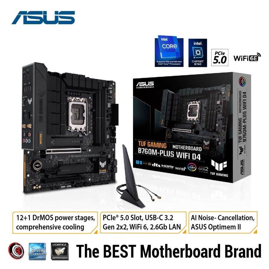 ASUS TUF GAMING B760M-PLUS WIFI D4 (Intel LGA 1700 DDR4)