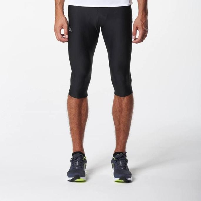 Kalenji Celana 3/4 Ketat Pria Celana Gym Lari Olahraga Original