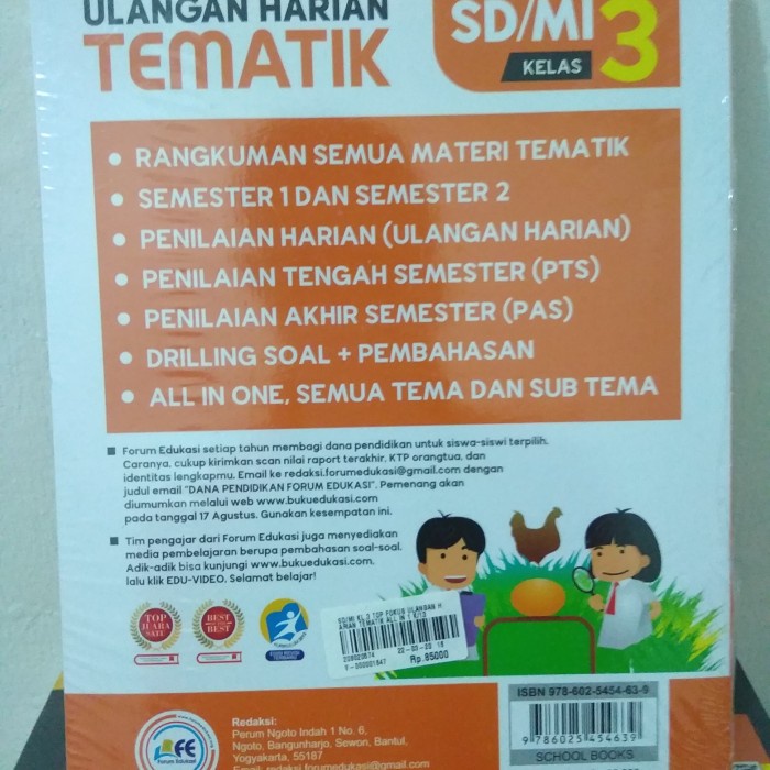 HOT SALE BUKU SD TOP FOKUS ULANGAN HARIAN TEMATIK SD KELAS 3 ALL IN SEMUA TEMA TERMURAH