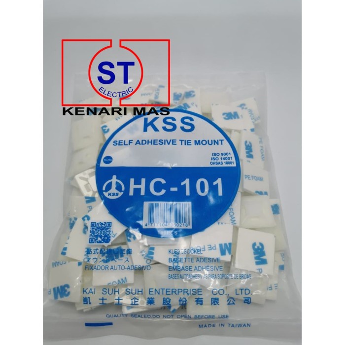 

KSS HC-101 / KSS Self Adhesive Tie Mount / Tie Mount / HC101