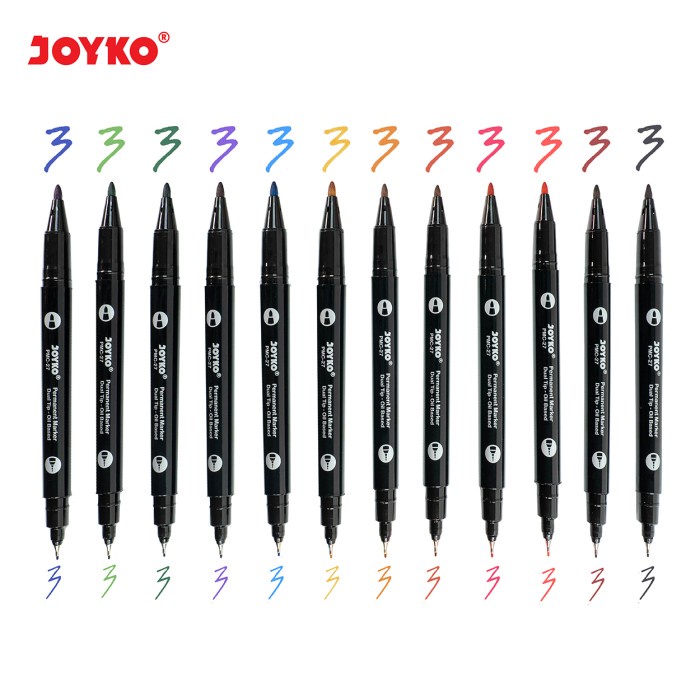 

Color Permanent Marker / Penanda Permanen Berwarna Joyko Pmc-27