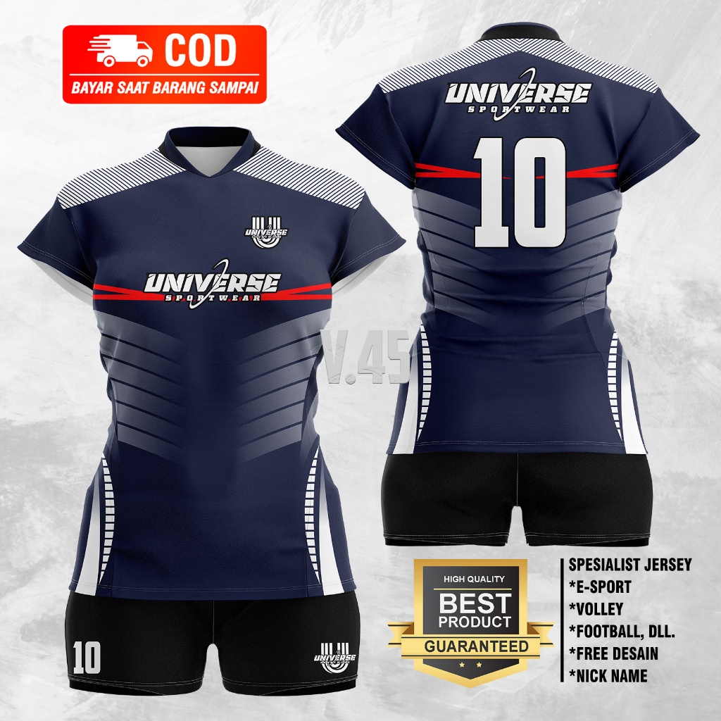 SETELAN VOLLY CEWE PREMIUM SETELAN VOLI WANITA BAJU VOLLY DEWASA JERSEY VOLI ATASAN VOLLY PRINT VOL.