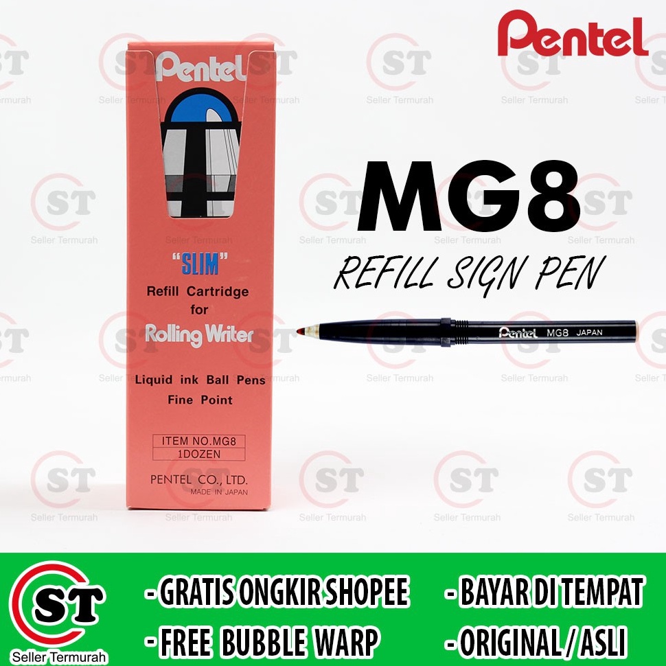 

Top Murah Pentel Refill Sign Pen MG8 untuk RS3BR / Refill TR440 0.8mm