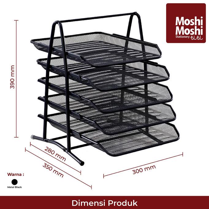 

Document Tray Desk Storage Rak Kertas File Dokumen 5 Susun Jaring Besi