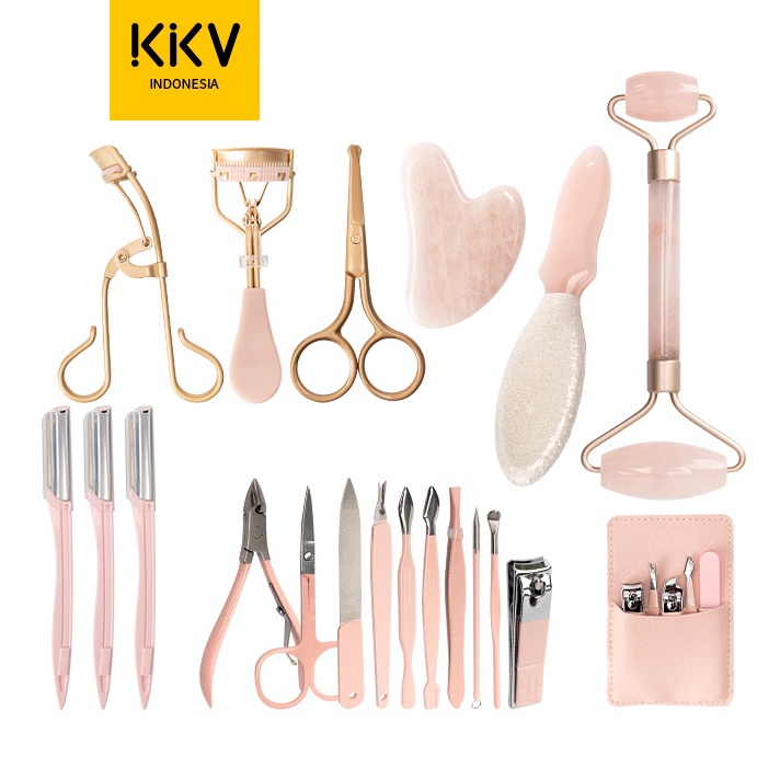 ➭➱✥❄ KKV - Dulce Luna Pink Gold Series /Natural crystal /Pink Crystal Jade Roller Massager /Crystal 