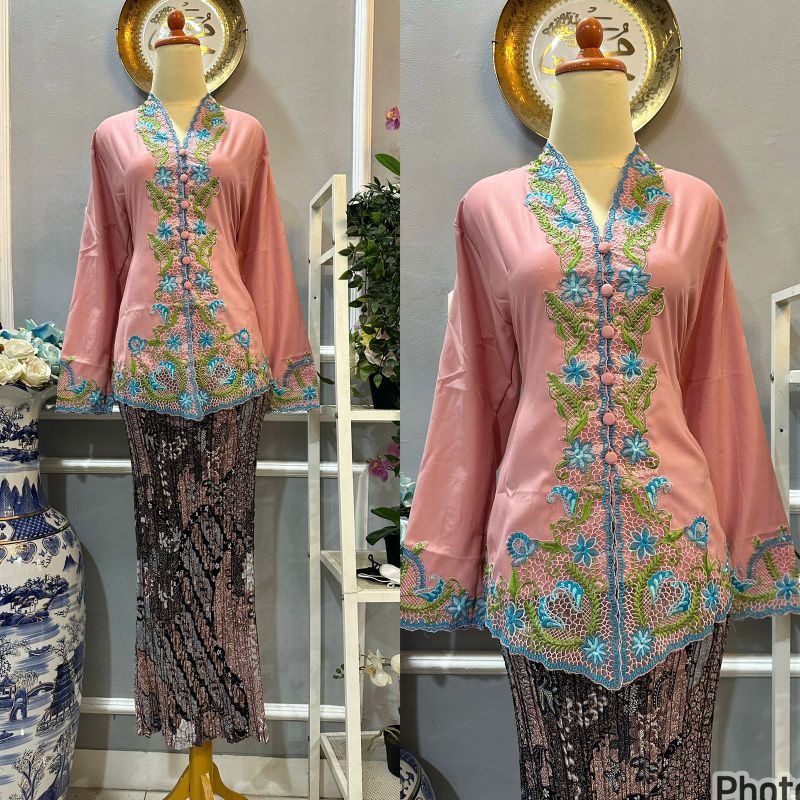 Stelan Kebaya Encim Bordir 3D Original Butik