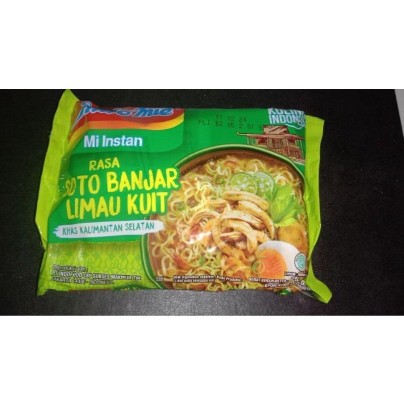 

Mie instan INDOMIE SOTO BANJAR LIMAU KUIT khas Kalimantan Selatan