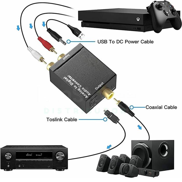 Audio Converter Analog Rca To Digital /Converter Analog To Digital