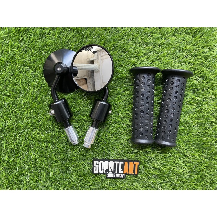 Paket Handgrip Domino + Spion Jalu Oberon Universal Vespa Matic