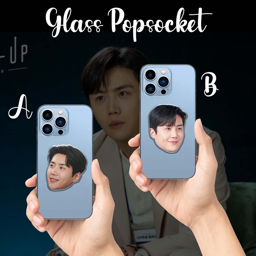 [POPSOCKET] Pos glass griptok Start Up (Kim Seon-ho) Han Ji-pyeong  face akrilik 2d