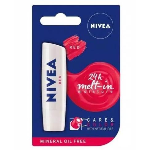 ✿ELYSABETHME✿ Nivea lip balm care &amp; color red stick pelembab bibir kering