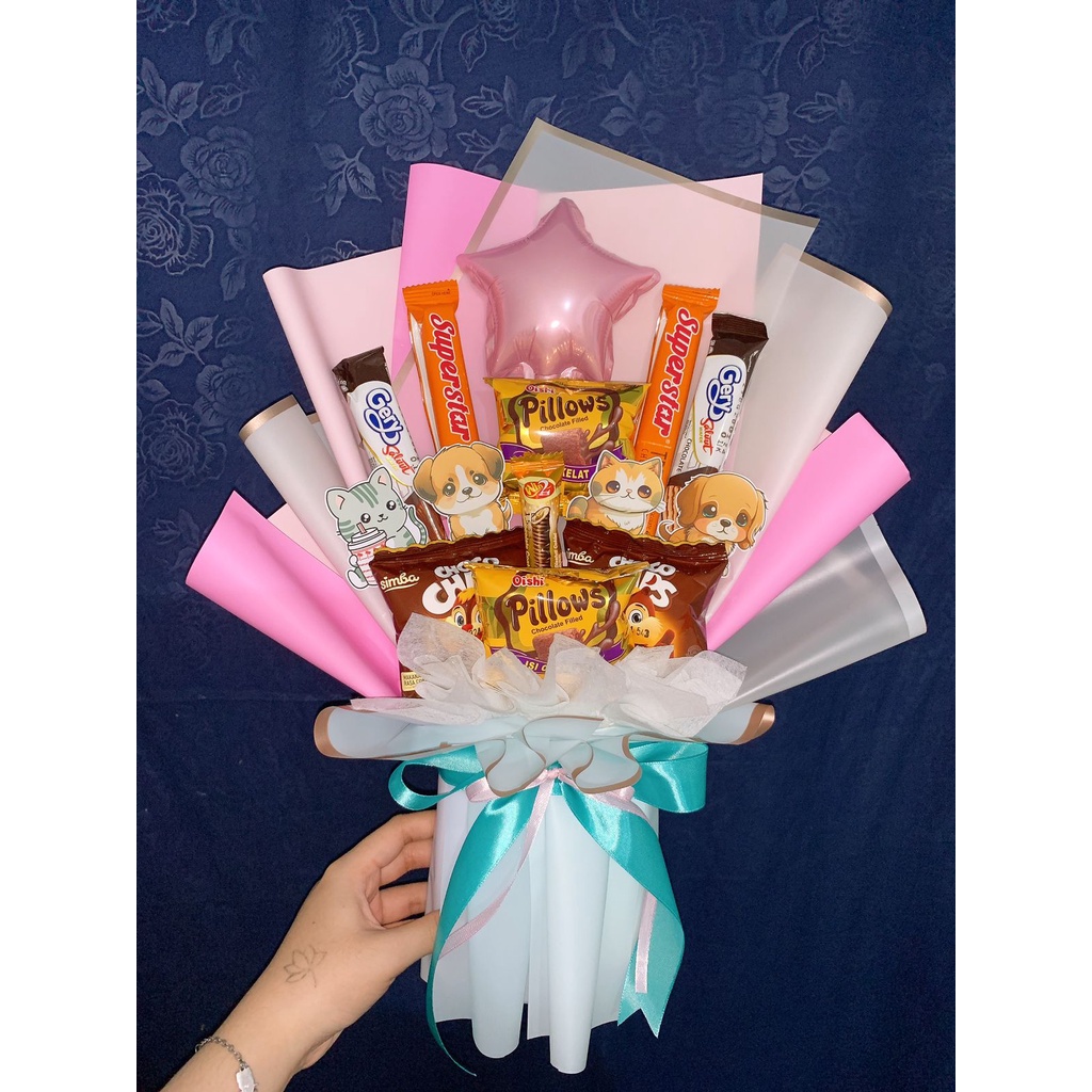 

Bouquet snack buket custom