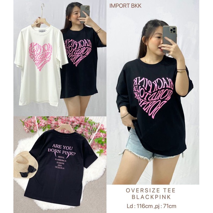 MDLV ~ Kaos Oversize Tee Black Pink BKK