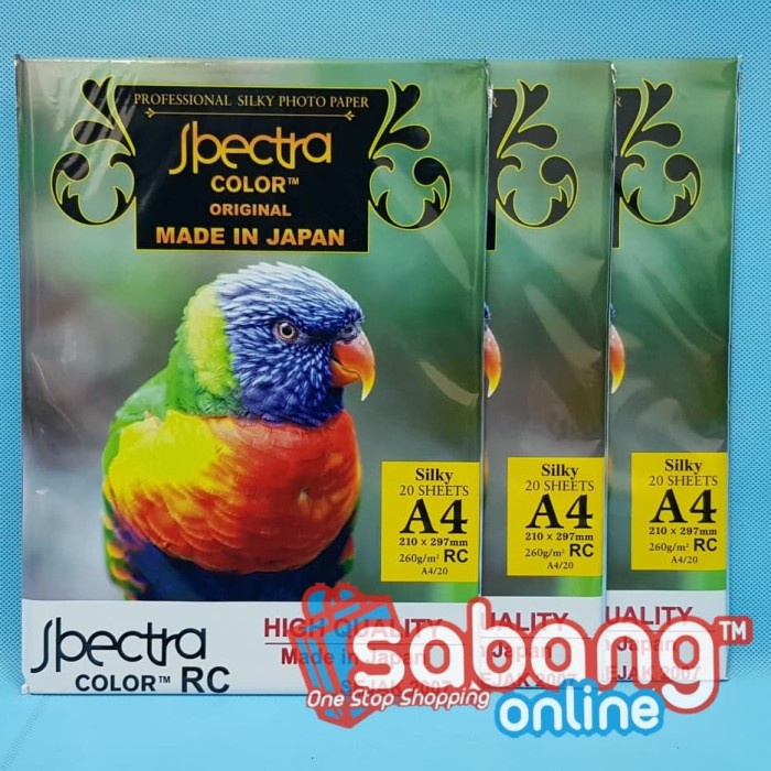 

Terlaris Spectra Silky 260 Gsm / Kertas Foto Silky