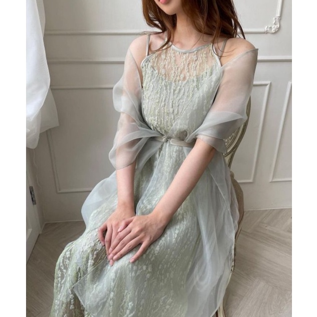 Baru Selendang Organza Scraft Aksesoris Gaun Wanita Gaun Prewedding Scraft Organza Dot 56