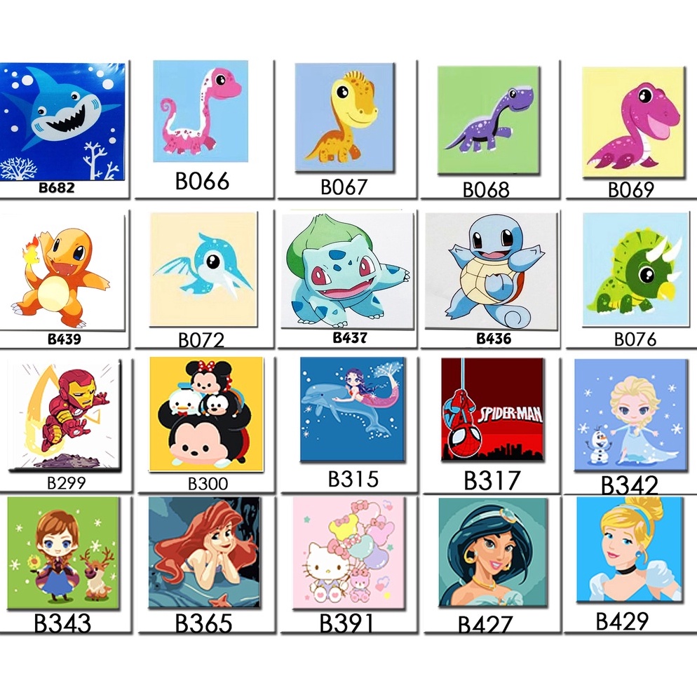 

Barang Pilihan SAMHEZ DINO ANIMAL KARAKTER DINOSAURUS PIKACHU CUTE PRINCESS ARIEL JASMINE HELLO KITTY SPIDERMAN MERMAID ANNA IRONMAN SERIES PAINT BY NUMBER PAINTING BY NUMBERS DIY COLORING KIDS MELUKIS KANVAS ANAK LENGKAP EDUKASI ANAK MEWARNAI KANVAS MURA