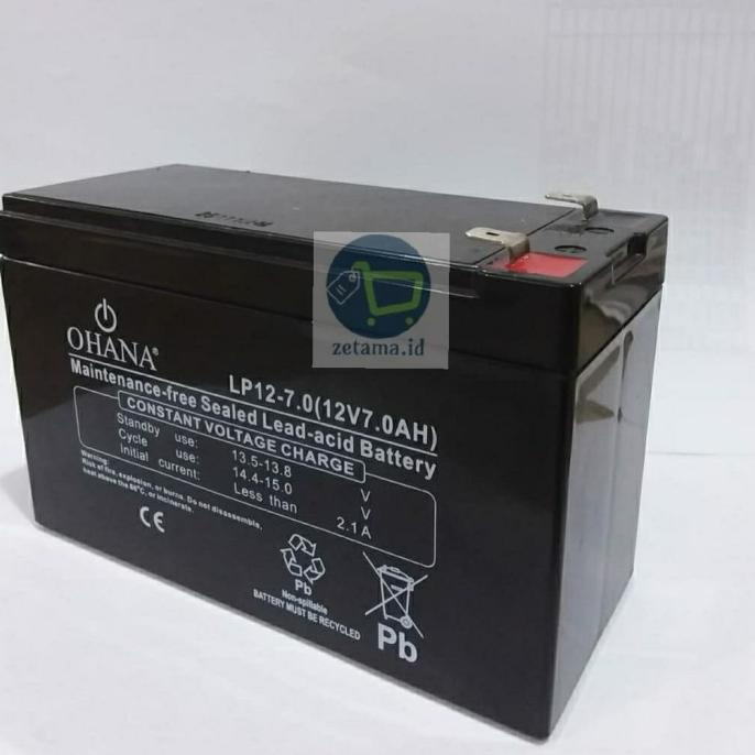 Bonus Mini Gold Barang Original Aki Ups 12V / Baterai Ups / Baterai Aki Kering 12V 7.0Ah