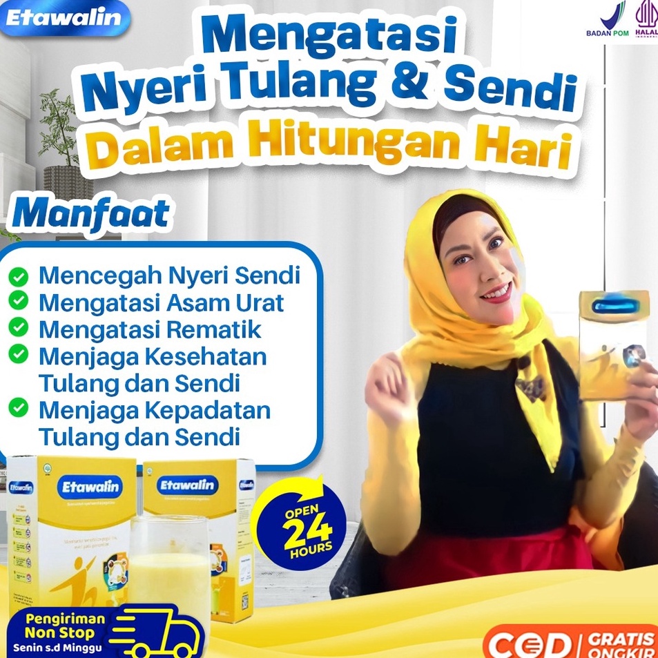 

5.5 COD Etawalin Susu Kambing Etawa - Menjaga Kesehatan Tulang dan Sendi Mengatasi Masalah Nyeri Tulang dan Sendi Mengatasi dan Mencegah Rematik Mencegah Pengapuran Tulang - 100% Original Susu Kambing Etawa Temulawak Daun Sereh dan Salam