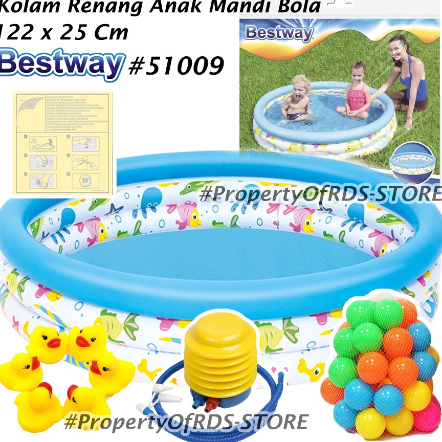 Murah Meriah.. Bestway Kolam Renang Anak Murah Mandi Bola 51008/51009 Paket Lengkap