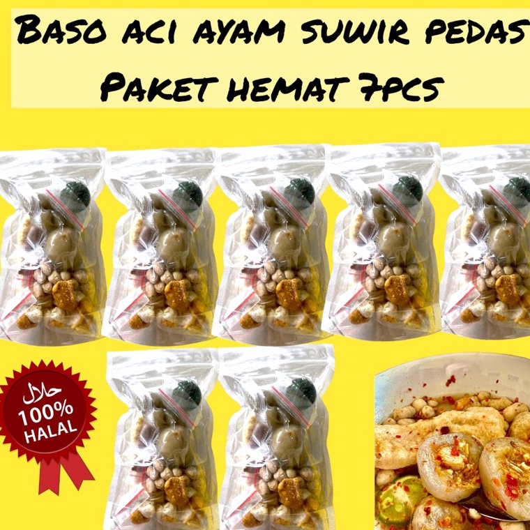 

♠ PAKET HEMAT BASO ACI AYAM SUWIR 7pcs / BASO ACI HEMAT AYAM