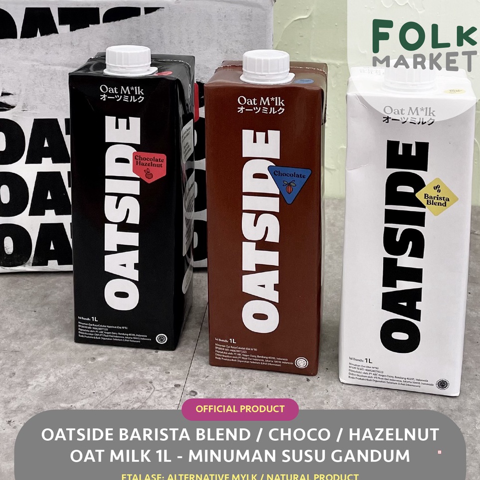 

Terbaru OATSIDE Oat Milk 1L Barista Blend Edition / Chocolate / Hazelnut - Minuman Susu Gandum Vegan